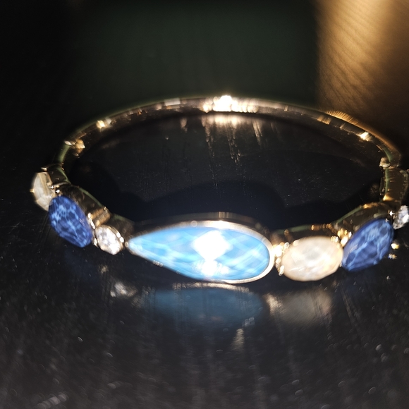 Anne Klein Elegant Blue and Gold Women's Bracelet - Picture 3 of 5